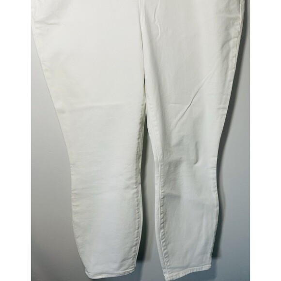 Paige Hoxton Crop High Rise Ultra Skinny Jeans Women’s 18W Plus Crisp White - Picture 2 of 16